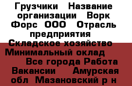 Грузчики › Название организации ­ Ворк Форс, ООО › Отрасль предприятия ­ Складское хозяйство › Минимальный оклад ­ 28 600 - Все города Работа » Вакансии   . Амурская обл.,Мазановский р-н